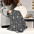 thumbnail image 5 of Kitchen Towels Cute Arrows Black Pattern Cleaning Towel Absorbent Hand Towels Tea Towels for Home Restaurant Dish Clean 28" x 18", 4PCS, 5 of 6