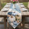 thumbnail image 6 of Coastal Pumpkins Fall Table Runner Linen Burlap Table Runner 72 Inches Long Blue Starfish Beach Thanksgiving Dresser Scarves for Kitchen Island Coffee Dining Room Party Holiday Decoration 13"x72", 6 of 8