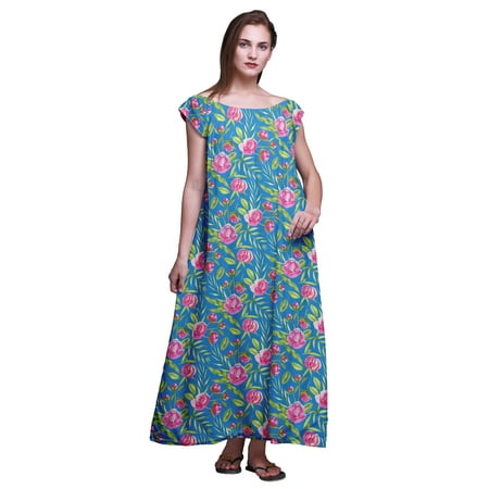 

Bimba Printed Womens Nightgown LadiesÂ NightwearÂ Nursing Dress Rayon Sleepwear