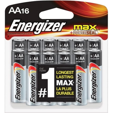 Energizer AA Batteries, Max Alkaline 16 Count