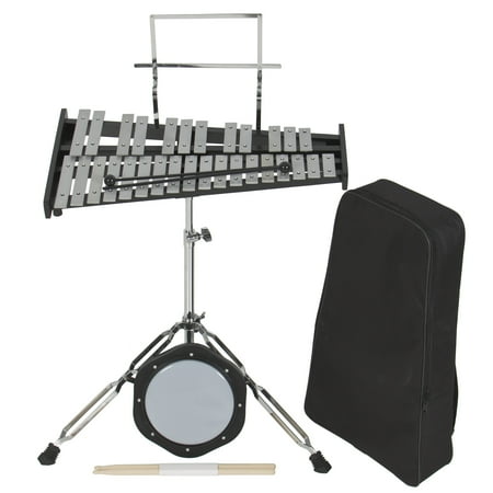 Best Choice Products 30 Notes Percussion Glockenspiel Bell Kit W/ Practice Pad +Mallets+Sticks+Stand