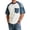 Blue8-90317BB, variant on Hearthz Waffle Raglan Men's Short Sleeve Shirt Lapel Collar Patchwork Men Shirts Gym Workout Running Baseball Jersey Blue XXL