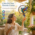 thumbnail image 4 of Indoor/Outdoor Dreamcatcher Series Light Catchers - Acrylic Material for Waterproof & Scratch-Proof Performance, Decorative Hanging for Home & Garden, Catches Light for Sparkling Effect, B, 1pcs, 4 of 8