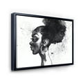 thumbnail image 3 of Designart 'Black and White Portrait of African American Woman I' Modern Framed Canvas Wall Art Print, 3 of 5