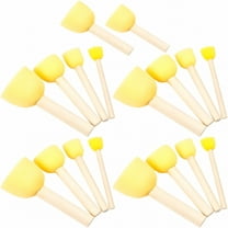 CCOCC 30pcs Foam Sponge Mushroom Head Sponge Stampers Sponge Paint Dabbers Brush Paint Tools Wooden Handle Painting Crafts Set