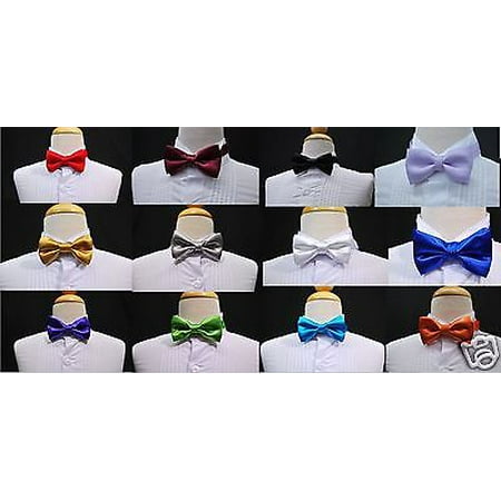 

14 Colors Selection Satin bow Tie for Infant Toddler & Boys Formal Tuxedo Suit