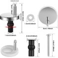 thumbnail image 2 of Fixation de Siège de Toilette Accessoires de Fixation de Charnière Remplacement de Vis 50mm Base 1 Paire, 2 of 5