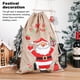 thumbnail image 5 of Bearachild Paquete de 2 bolsas de regalo de Navidad, bolsas con cordón de gran tamaño, decoración, embalaje de Año Nuevo, suministros Kits de decoración para fiestas, 5 of 6