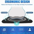 thumbnail image 2 of Gel Wheelchair Seat Cushion for Long Sitting - Cooling Office Chair Cushion for Sciatica, Back, Pressure Sore, Tailbone Pain Relief - Soft & Breathable Butt Pillow with Non-Slip Cover for Wheelchair, 2 of 14