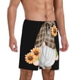 thumbnail image 2 of Balery Sunflower Gnomes 4 Pantalones cortos de pijama de punto de algodón para hombre con cinturilla y bolsillos-X-Large, 2 of 6