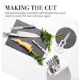thumbnail image 4 of Styled Settings Stainless Steel Knife Set with Built In Sharpener - 14 Piece Ultra Sharp, High Carbon Stainless Steel Kitchen Knife Set Includes White Knife Block with Sharpener Built In, 4 of 9