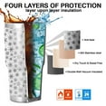 thumbnail image 7 of 30oz Black and White Christmas Snowflake Pattern Tumblers Stainless Steel Tumbler with Lid and Straw,Vacuum Insulated Double Wall Travel Tumbler Cups Mug with Cleaning Brush for Coffee,Tea, 7 of 7