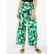 Scoop Women's Printed Wide Leg Ankle Pants