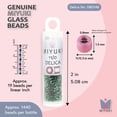 thumbnail image 3 of Miyuki Delica Seed Beads – Size 11/0 (1.6 mm), DB0148, Silver-Lined Green, 7.2 g, Approx. 1440 Beads, 3 of 7