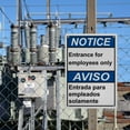 thumbnail image 7 of Industrial ANSI Vertical Employees Only Sign - 8"x12" Weatherproof, UV Resistant (Entrance for employees only - Entrada para empleados solamente), 7 of 7