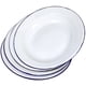 thumbnail image 1 of 4 platos esmaltados retro, plato de fruta esmaltado, plato para aperitivos, tazón de sopa poco profundo, bandeja para servir comida, plato para ensalada para el hogar y el restaurante., 1 of 7