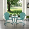 thumbnail image 7 of HomeStock Rustic Revival 3Pc Outdoor Metal Armchair Set Pink - Side Table & 2 Chairs, 7 of 7