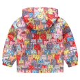 thumbnail image 4 of Wuxian Toddler Boys Coat Hooded Windproof Printed Zipper With Pocket Jacket Coat For Toddler Boys Fall And Winter Warm Outerwear,Multicolour,18-24 Months, 4 of 8
