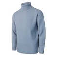 thumbnail image 5 of Vedolay Turtleneck Sweater for Men Long Sleeve Turtleneck Cute Print Knitted Pullover Sweaters Blue,L, 5 of 5
