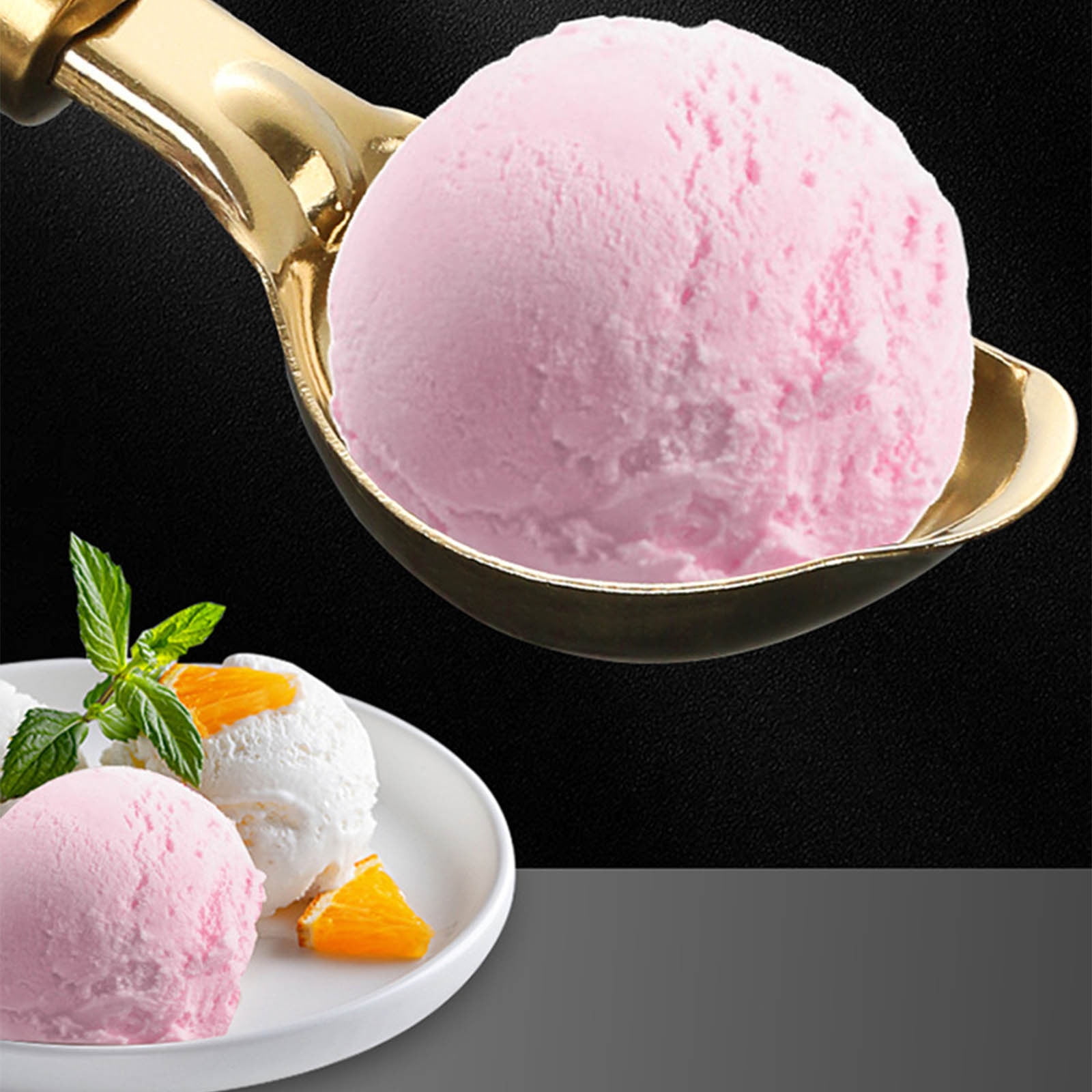 Unique Bargains Cuillère à Crème Glacée En Métal Pour Fruits Melon D'eau Cantaloup Argenté