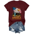 thumbnail image 5 of enyan Fourth Of July Outfit Women 250 Years America Anniversary Shirt Wos 250th Independence Day Freedom Shirt USA Flag Star and Stripes Tee,Wine,L, 5 of 7