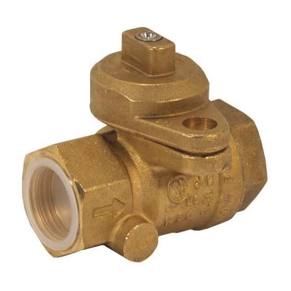 Jomar Valve 1" FNPT Brass Gas Ball Valve Inline 240-005B