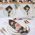 thumbnail image 3 of Boho Pink Flower Cloth Napkins, Spring Watercolor Country Floral Plant Washable and Reusable Dinner Napkins Set of 4, Table Napkin for Kitchen Party Birthday Wedding Hotel Housewarming 20"x20", 3 of 9
