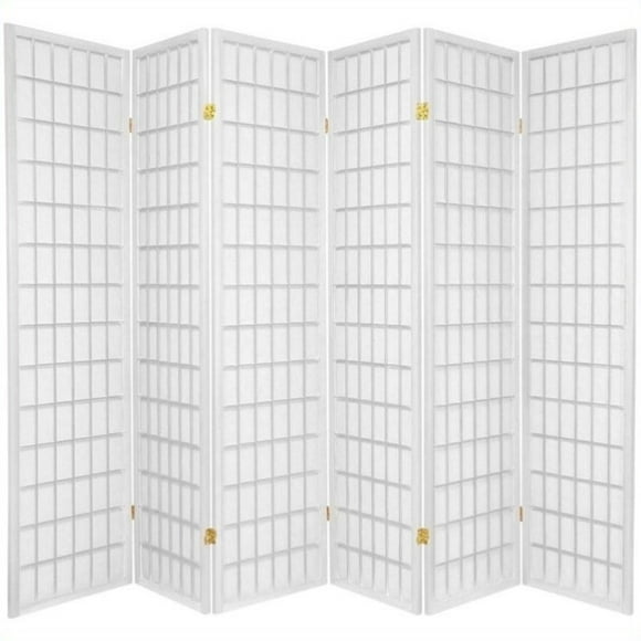 Oriental Furniture Window Pane Shoji Screen in White