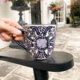 thumbnail image 6 of Rounded Mugs Blue Flowers Pattern, Set of Two Encantada, 6 of 6