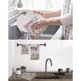 thumbnail image 5 of Spring Gnomes Kitchen Dish Towels for Drying Dishes Set of 2, Farmhhouse Floral Botanical Blue Plaid Waffle Weave Microfiber Hand Tea Bathroom Towels Quick Dry & Absorbent Towel 15.7x23.6, 5 of 7
