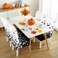 thumbnail image 3 of Halloween Chair Covers for Dining Room Set of 4 Halloween Bat Stretch Dining Chair Slipcovers 4 Pieces Holiday Spooky Washable Removable Seat Protector 4 Pack Decor for Home and Party, 3 of 7