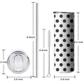 thumbnail image 3 of Black & White Dots 20 Oz Skinny Tumbler with Lid and Straw - Insulated Water Bottle- Birthday Gifts for Mom Sister Friends Women, 3 of 5