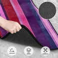 thumbnail image 4 of Crystal Fleece Car Floor Mats Set Of Four - Bottom Injection Molded For Easy Installation To Prevent Interior Contamination Suitable For Most Cars Mediumvioletred Stripe_4, 4 of 7