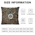 thumbnail image 5 of Autua Gears Steampunk Graphic Decorative Cushion Throw Pillow Cover for Home Couch Living Room Bed Sofa - Short Plush Zipper Closure 1PC 12x12in, 5 of 5