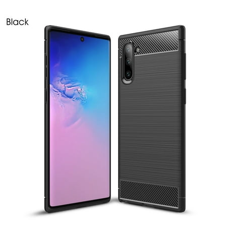 Galaxy Note 10 Case, Allytech Carbon Fiber Shockproof Slim Lightweight Wireless Charging Support Drop Proof Anti-Scratch Case Cover for Samsung Galaxy Note 10 2019 Cell Phone, (Best Cell Phone For 10 Year Old Boy)