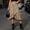 Khaki, variant on Women's High Waisted Skirts Asymmetrical Ruffle Flowy Business Casual Work Midi Skirt Brown XL(XL)