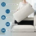 thumbnail image 2 of 88.58" Linen Three-seat Sofa with Solid Wood Frame, Living Room Chair, Couch for Small Spaces, Removable Back Cushion and Easy Tool, Beige, 2 of 10