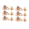 thumbnail image 4 of 10pcs DRing Rivet Studs Screw Back Round Head Brass Rivet Studs Screw Brass Round Pull Ring Rivets Studs Chicago Stud Screw 360 Degree Rotate Ball Post Head Buckles, 4 of 8