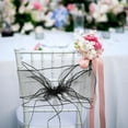 thumbnail image 6 of Raindrops Black Organza Chair Sashes Set of 10 Elegant Wedding Party Decorations, 6 of 8