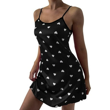 

Fashion Ladies Lace Sexy Sling Nightdress Women s Sexy Lingerie Satin Sleepwear Lace Cup U-neck Nightwear Homewear