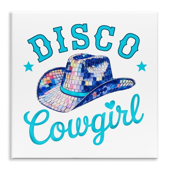 Stupell Industries Art Deco Turquoise Disco Cowgirl Wall Plaque Art, 12 x 12, by Amanda Greenwood