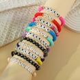 thumbnail image 3 of Pulsera de cerámica suave colorida con nombre en inglés Swift, pulsera con abanico, traje para mujer, 3 of 5