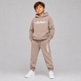 thumbnail image 2 of RUTAYY Boys 2 Piece Set City Graphic Long Sleeve Pullover Hoodie Jogger Pants Cozy Hooded Tracksuit Casual Everyday Wear, Khaki, 2 of 6