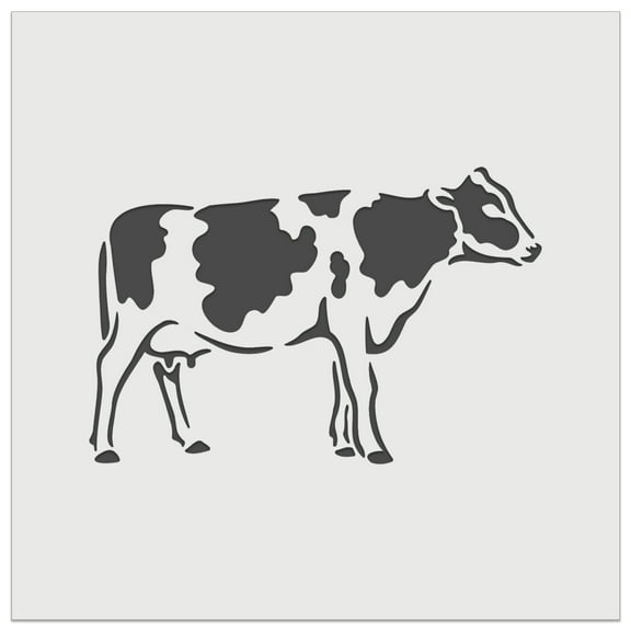 Farm Dairy Cow Milk Side DIY Cookie Wall Craft Stencil - 5.5 Inch