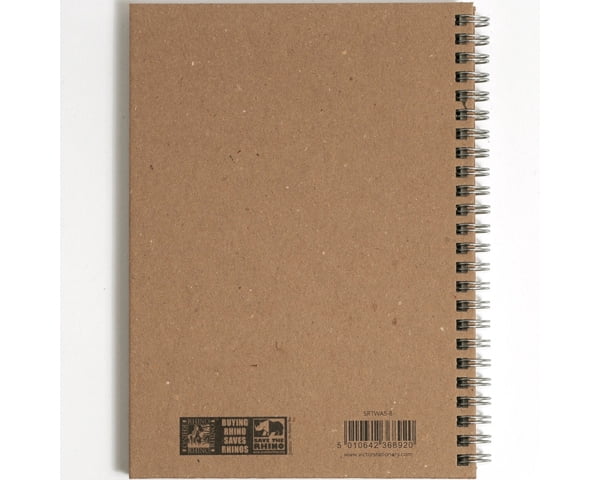 RECYCLED Save the Rhino A5 hardback notebook, 160 pages ruled (Pack of 5)