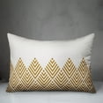 thumbnail image 3 of Creative Products Yellow Cheveron Leaves Pattern 14x20 Spun Poly Pillow, 3 of 3