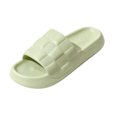 thumbnail image 2 of Unisex House Slippers, Plaid Pattern Indoor Slides, Soft EVA Open Toe Slippers, Comfort Bedroom Footwear, Non‑Slip Casual Summer Slippers for Household Daily Everyday Wear Green, 2 of 5