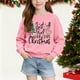 thumbnail image 1 of Cowsor Girls Sweatshirts Kids Cute Graphic Crewneck Pullover Tops Long Sleeve Holiday Shirts, 1 of 6