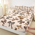 thumbnail image 3 of Homewish Kawaii Bowtie Twin Sheet Sets 3pcs for Teens Female Adults,Leopard Zebra Print Twin Fitted Sheet Microfiber,Black Brown Breathable Flat Sheet,Lightweight Room Decor, 3 of 7