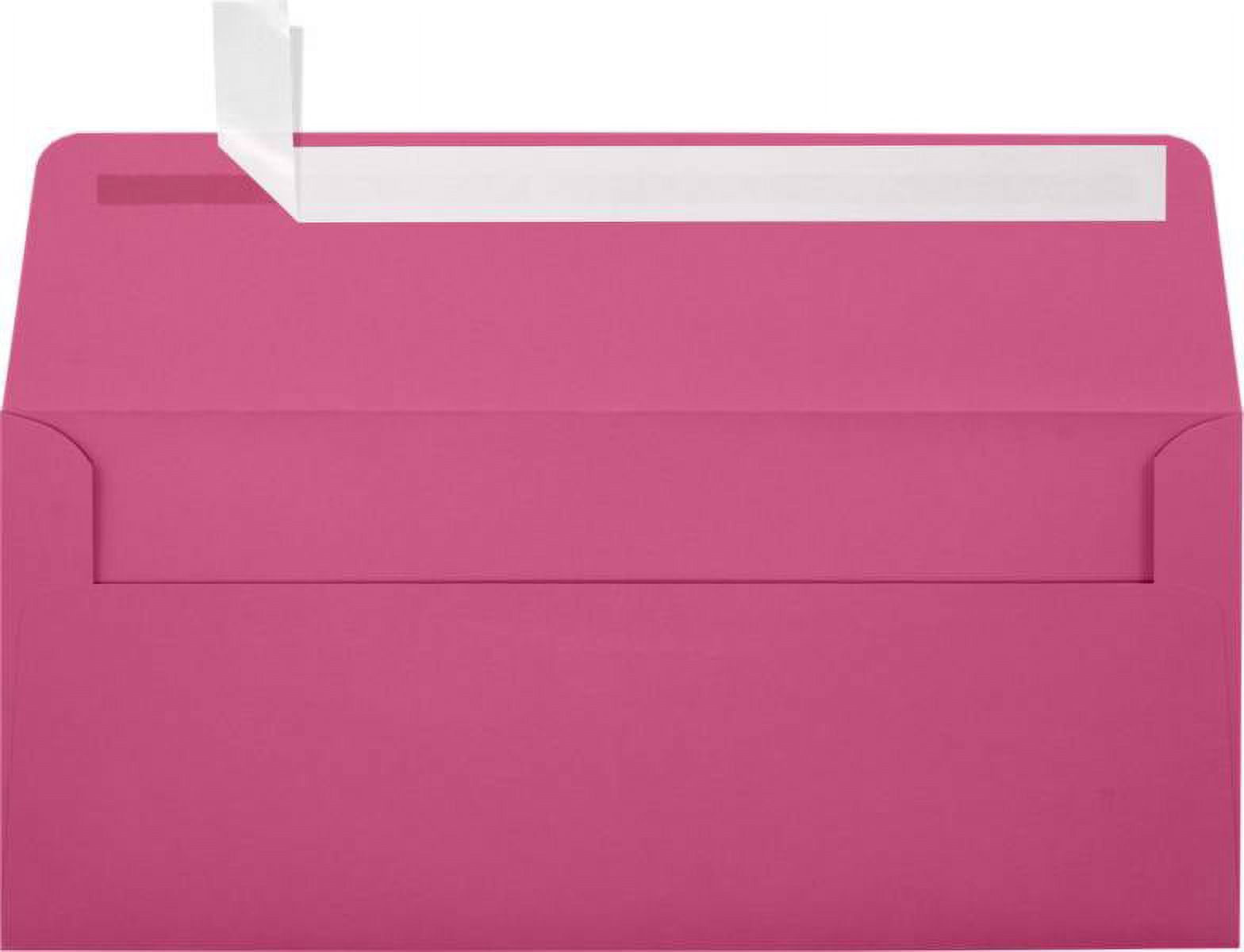 Luxpaper #10 Square Flap Envelope, 4 1/8 X 9 1/2, Magenta, 1000/Pack